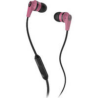Skullcandy INK'D MIC'D Earbud Headphones (Pink and Black)