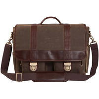 Kelly Moore Bag Thirst Relief Bag/ Wax Canvas with Brown Trim