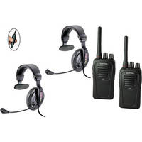 Eartec 2-User SC-1000 Two-Way Radio with Proline Single Inline PTT Headsets