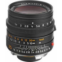 Leica 35mm f/1.4 Summilux M Aspherical Manual Focus Lens (6-Bit) - Black