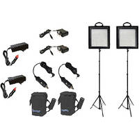 Bescor LED-500KB 2 Light Studio Battery Kit (100-240VAC)