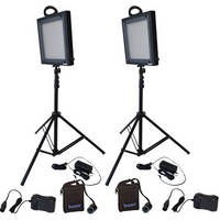 Bescor LED-500KNMH Studio 2 Light Battery Kit (100-240VAC)