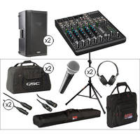 QSC K10 10" 2-Way 1000 Watt Powered Speakers Large Kit