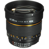 Bower 85mm f/1.4 Aspherical Lens with Focus Confirm Chip for Nikon