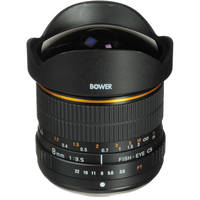 Bower 8mm Super Wide Angle f/3.5 Fisheye Lens for Olympus Four-Thirds Mount