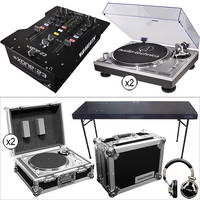 Audio-Technica Dual AT-LP120USB Direct Drive Turntables with XONE:22 Mixer Kit