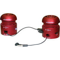 Diamond MSP100R Mini Rocker Mobile Portable Speakers for iPhone, iPad, and Smartphone - Red