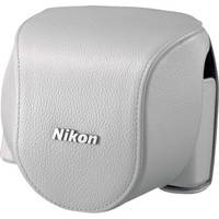 Nikon CB-N4000B Leather Body Case Set For Nikon 1 V2 Camera and 1 NIKKOR 10-30mm Lens (White)