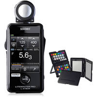 Sekonic Litemaster Pro L-478DR Light Meter and X-Rite ColorChecker Passport with Sekonic Gray Balance Card