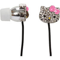 Sakar Hello Kitty HK Bling Metal Earbuds With Mic