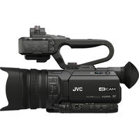 JVC GY-HM170UA 4K Ultra HD Professional Camcorder with Top Handle Audio + JVC Microphone