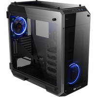 Thermaltake CA-1I7-00F1WN-00 ATX Full Tower Gaming Computer Case Chassis with 2 Blue LED Ring Fan
