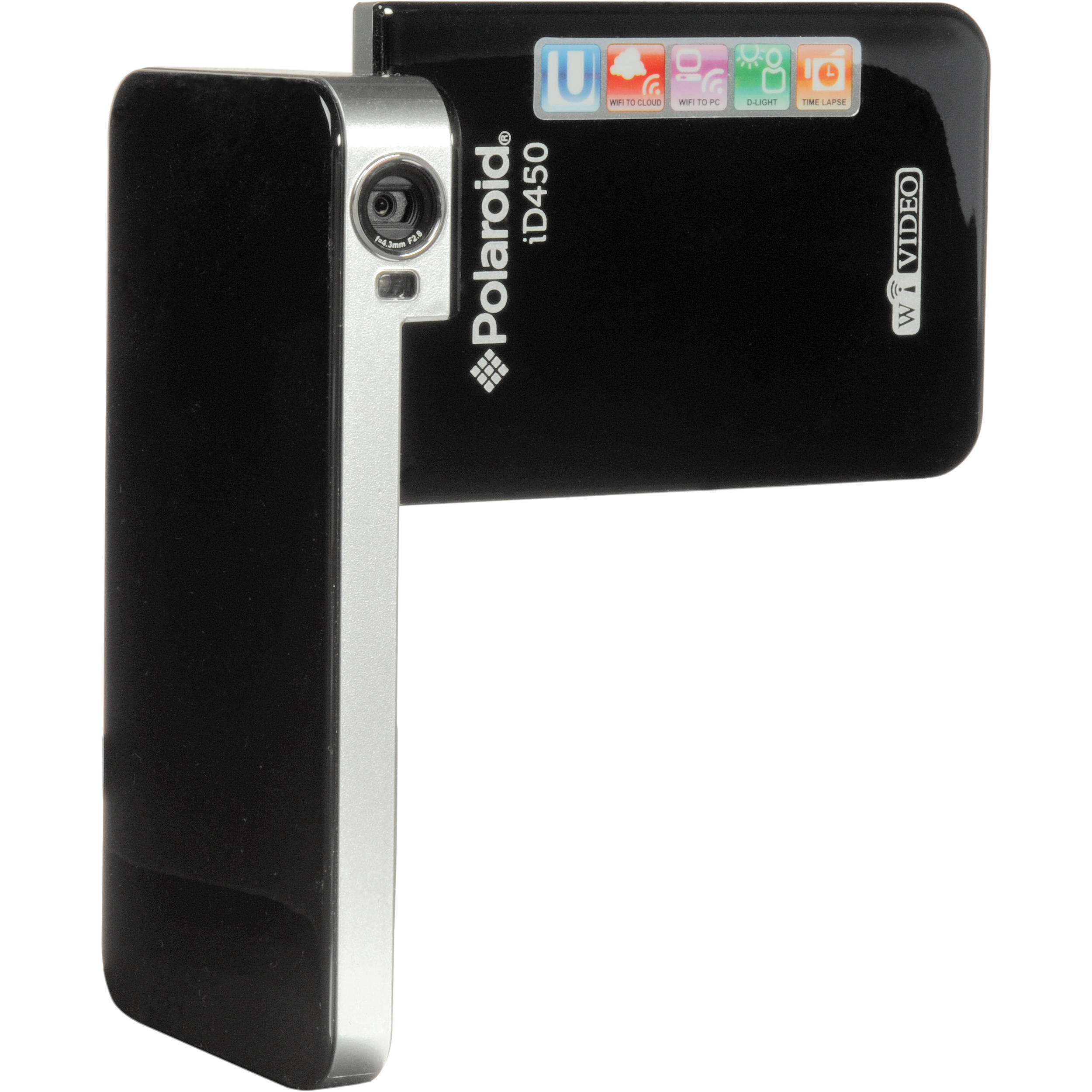 Polaroid iD450 WiFi Enhanced Digital Camcorder ID450-BLACK B&H
