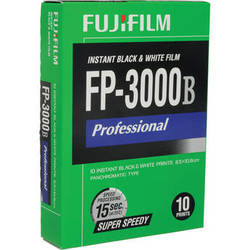 Fujifilm FP-3000B Professional Instant Black & White Film (10 Exposures, Expired)