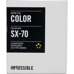 Impossible Color Instant Film for Polaroid SX-70 Cameras (White Frame, 8 Exposures)