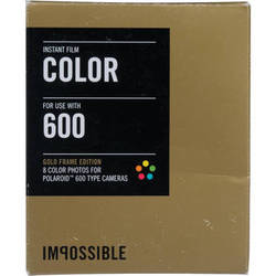 Impossible  Instant Color Film with Gold Frames for Polaroid 600-Type Cameras