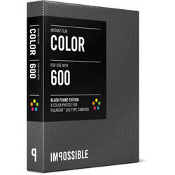 Impossible Color Instant Film for Polaroid 600 Cameras (Black Frame, 8 Exposures)