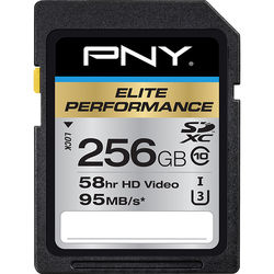 PNY Technologies 256GB Elite Performance UHS-1 SDXC Memory Card (U3, Class 10)