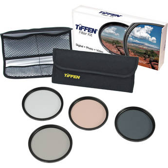 Tiffen 62mm Deluxe Enhancing Kit (Digital Ultra Clear, Enhancing, Circular Polarizing & 812 Color Warming Glass Filters)