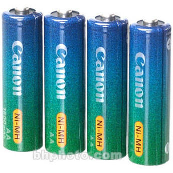 Canon NB4-100 AA NiMH Rechargeable Batteries (4 Pack 1600mAh)