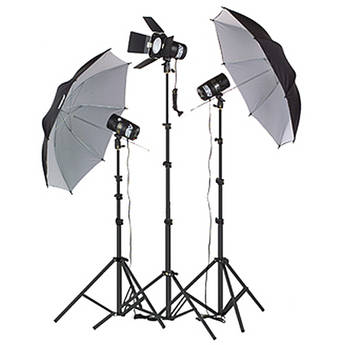Smith-Victor FL130K 3-Light 330W/s Basic Studio Strobe Kit (120V AC)