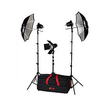Smith-Victor K43 3-Light 1800 Watt Light Kit with Umbrellas
