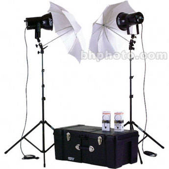 Smith-Victor K87 2-Light 500 Watt Ultra Cool Portable Kit with Umbrellas (120V AC)