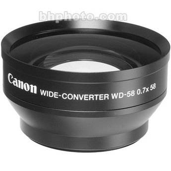 Canon WD-58H 58mm 0.7x Wide Angle Converter Lens with Lens Hood