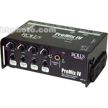 Rolls MX124 Portable 4 Channel Stereo Mixer