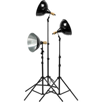 Impact Tungsten Three-Floodlight Kit with 6' Stands