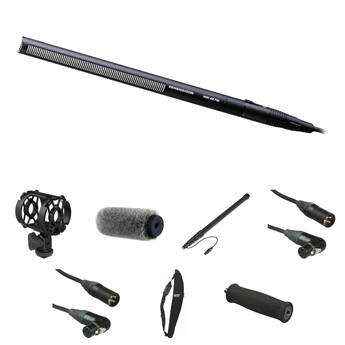 Sennheiser Deluxe Shotgun Microphone Kit and Right Angled XLR Cables
