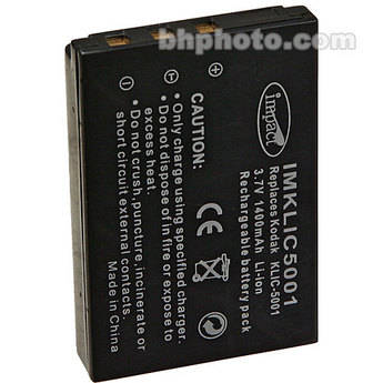 Impact KLIC-5001 Rechargeable Lithium-Ion Battery (3.7v, 1400mAh)