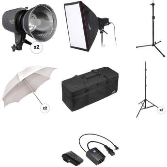 Impact Three Monolight Portrait Backlight Kit with Case (120VAC)