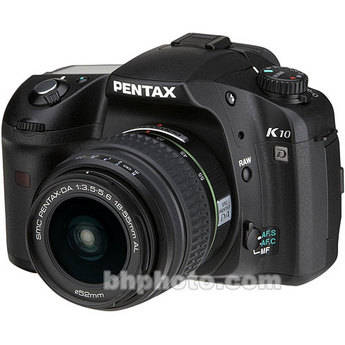 Pentax K10D SLR, Digital Camera Kit with Pentax SMCP-DA 18-55mm Lens