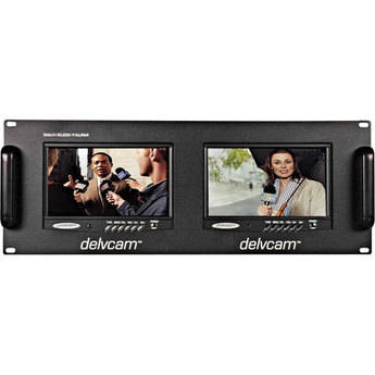 Delvcam DELV-2LCD-7XLRM Dual 7" LCD Rackmount