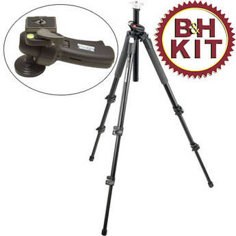 Manfrotto 055XPROB Tripod Legs (Black) with 322RC2 Grip-Action Ballhead