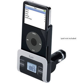 iLuv i707BLK FM Transmitter with Integrated Car Adapter for iPod (Black)