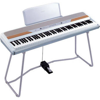 Korg SP-250WS - 88-Key Portable Digital Piano with Stand (White)