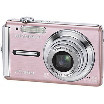 Olympus FE-340 Digital Camera (Pink)