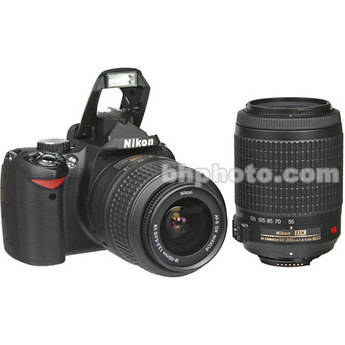 Nikon D60 SLR Digital Camera Kit with 18-55mm VR Lens & 55-200mm VR Lens