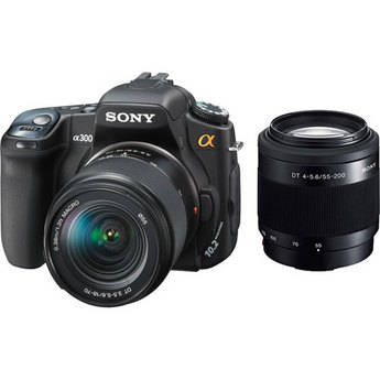 Sony Alpha DSLR-A300 SLR Digtial Camera with Sony 18-70mm Lens & 55-200mm Lens
