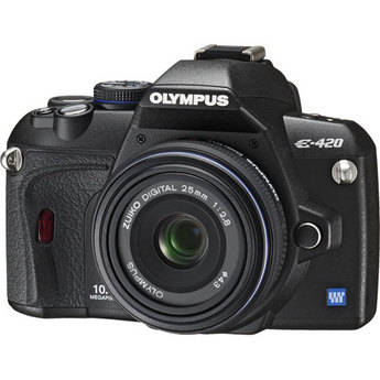 Olympus E-420 SLR Digital Camera Kit with 25mm Lens