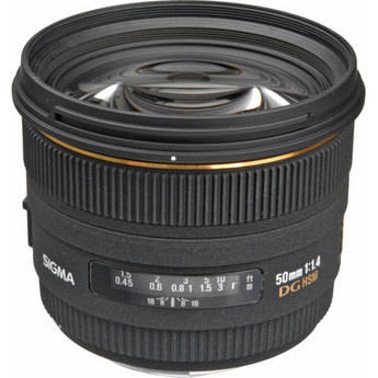 Sigma Normal 50mm f/1.4 EX DG HSM Autofocus Lens for Canon SLR