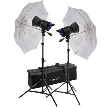 Interfit 750-X Two Floodlight Umbrella Kit