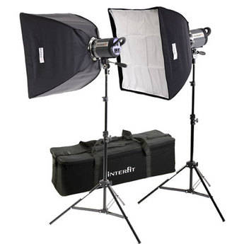 Interfit Stellar X 600 Flash Two Monolight Twin Softbox Kit (120VAC)