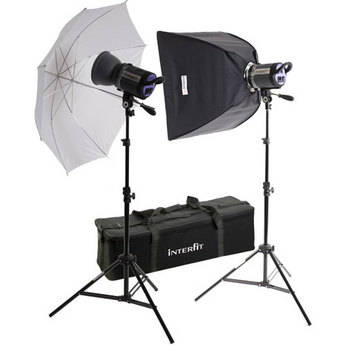 Interfit Stellar X 1000 Flash Two Monolight Umbrella-Softbox Kit (120VAC)