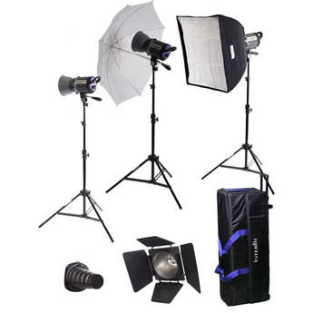 Interfit Stellar XD 600 Flash Three Monolight Kit (120VAC)