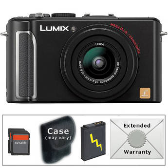 Panasonic Lumix DMC-LX3 Digital Camera (Black) with Deluxe Accessory Kit
