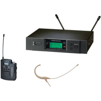 Audio-Technica ATW-3192 Wireless UHF Body-Pack System with Headworn Microphone (Beige)
