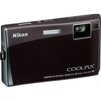 Nikon Coolpix S60 Digital Camera (Espresso Black)